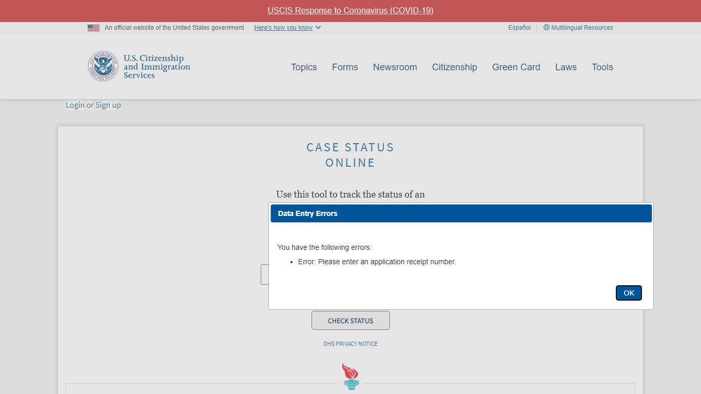 Case Status Online